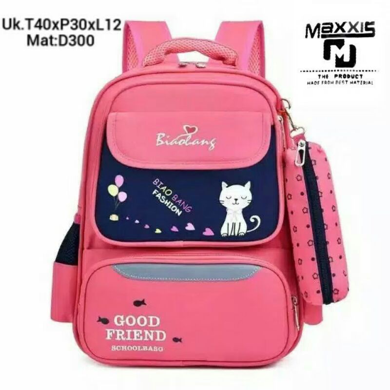 Tas Anak Ransel Anak Perempuan Tas Sekolah Sd Cat Love