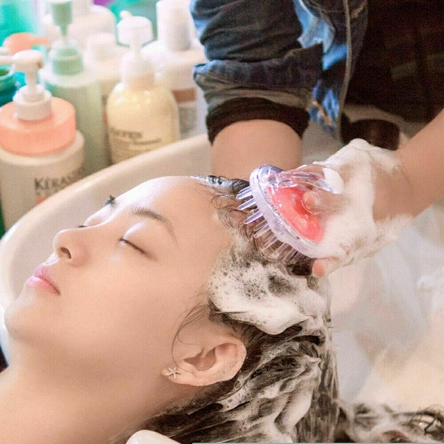 [Promosi Terbaru] Sisir Keramas Rambut Silikon Sikat Pijat Kepala Shampo Hair Massage Brush Lembut