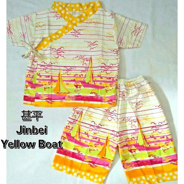 Setelan pakaian jepang Kid's M &amp; L JINBEI BOY GIRL  7-9 TAHUN jinbe jinbey kimono musim panas