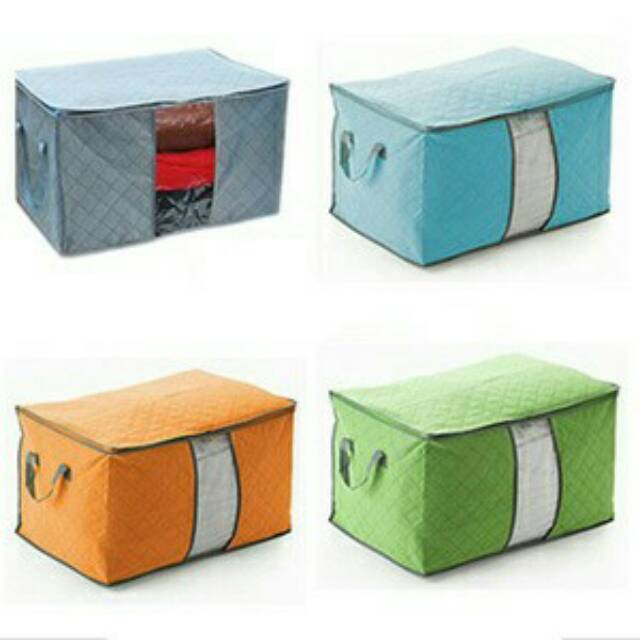 Storage box organizer warna /penyimpanan selimut , handuk , pakaian dll