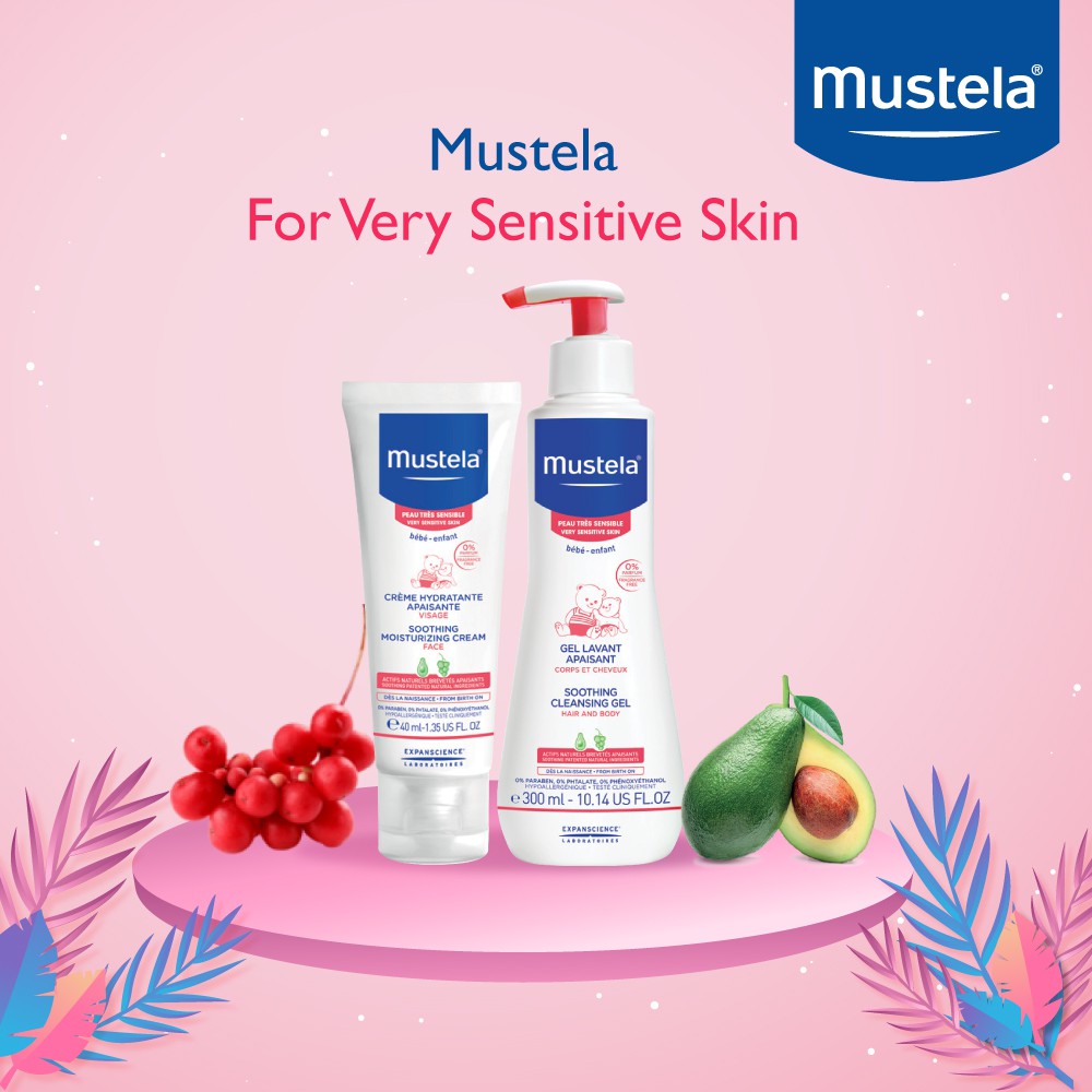 Mustela Moisturizing Cream 40 ml - Krim Wajah Bayi Kulit Sensitif