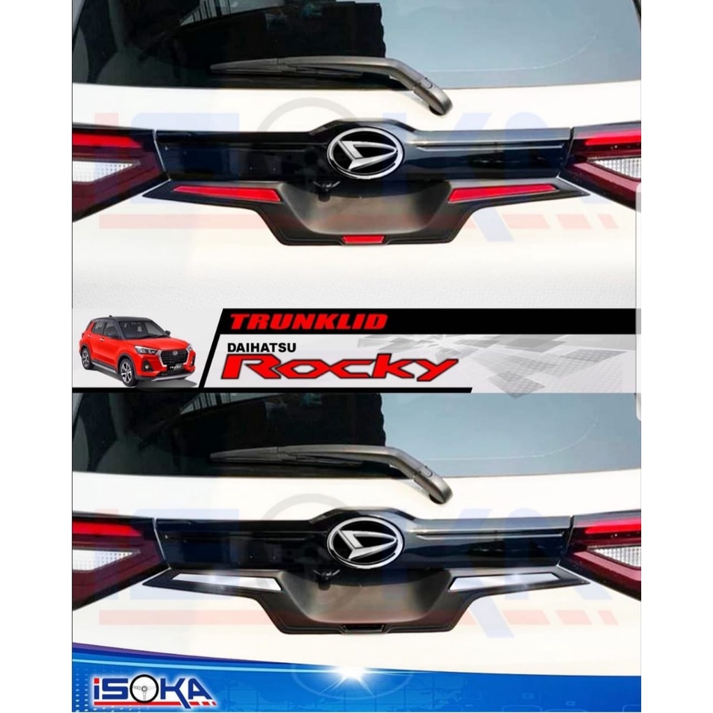 Trunk Lid Daihatsu Rocky Lis Merah Chrome