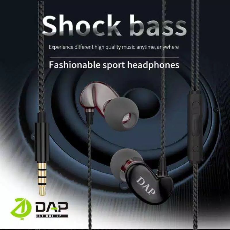 Headset DAP DH-F2 Earphone DAP HANG EAR TYPE Handsfree DAP DH-F2 Extra Bass