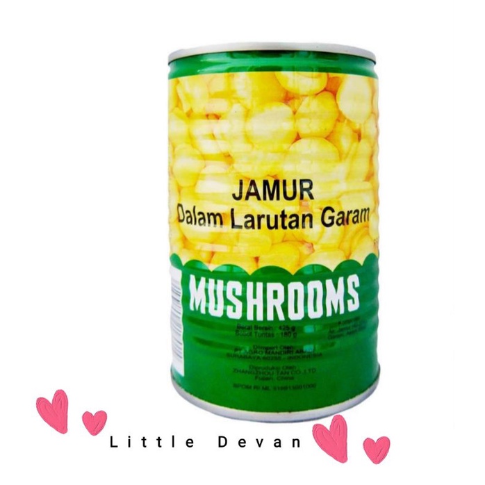 jamur kancing / moku kaleng mushrooms champignons berat 425gr