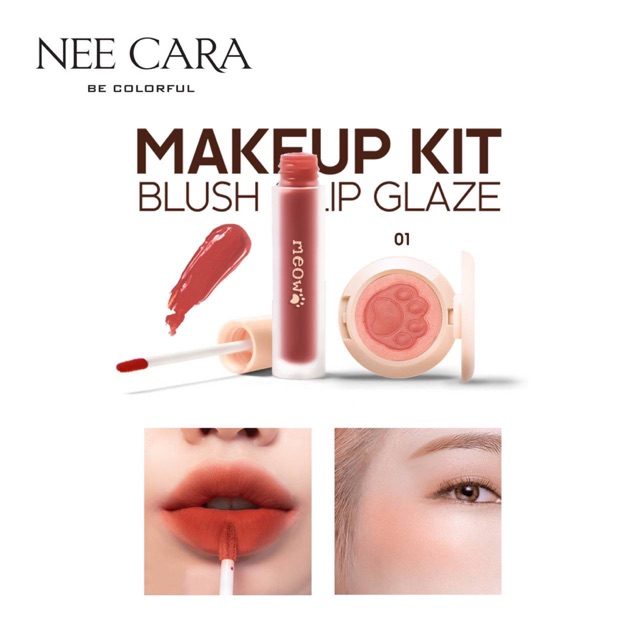 NEE CARA MAKEUP KIT BLUSH & LIP GLAZE