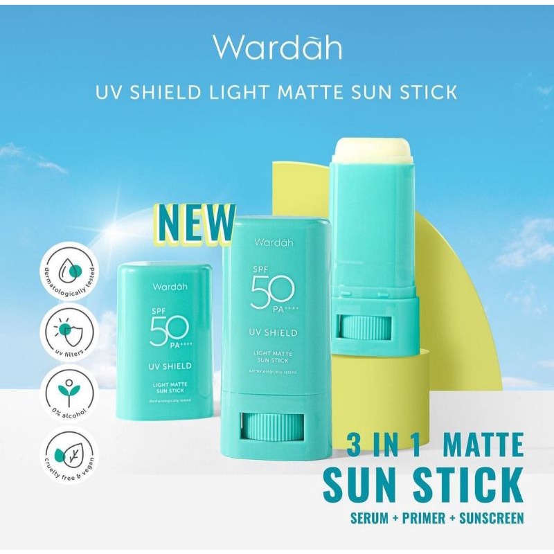 Wardah UV Shield Light Matte Sun Stick | Sunscreen Wardah New 3in1