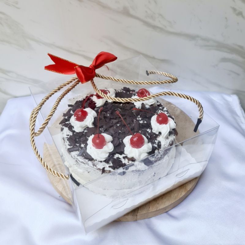 Kotak Kue Mika / Box Mika Kotak / Box Mika Handle Tali /  Box Kue Mika