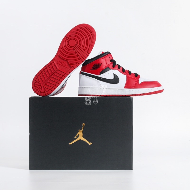 Air Jordan 1 Mid White Chicago GS Women