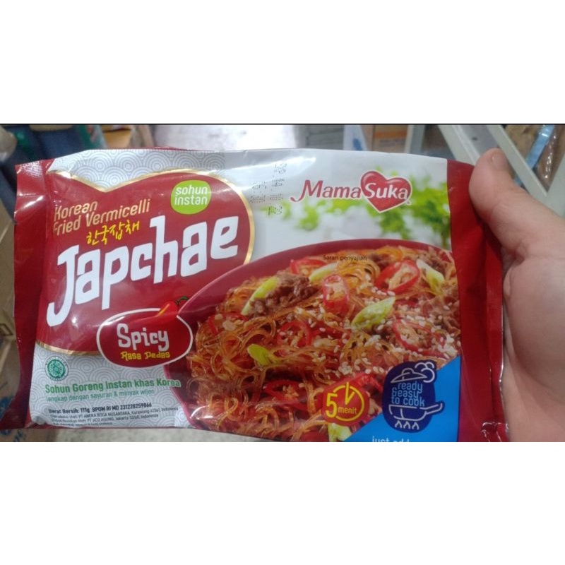 mamasuka Japchae spicy Sohun Goreng Instan Khas Korea