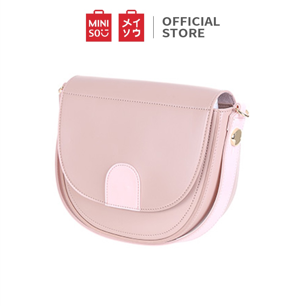 Miniso Official Simple Saddle Contrast Crossbody Bag Tas Miniso Official Simple Saddle Contrast Crossbody Bag Tas