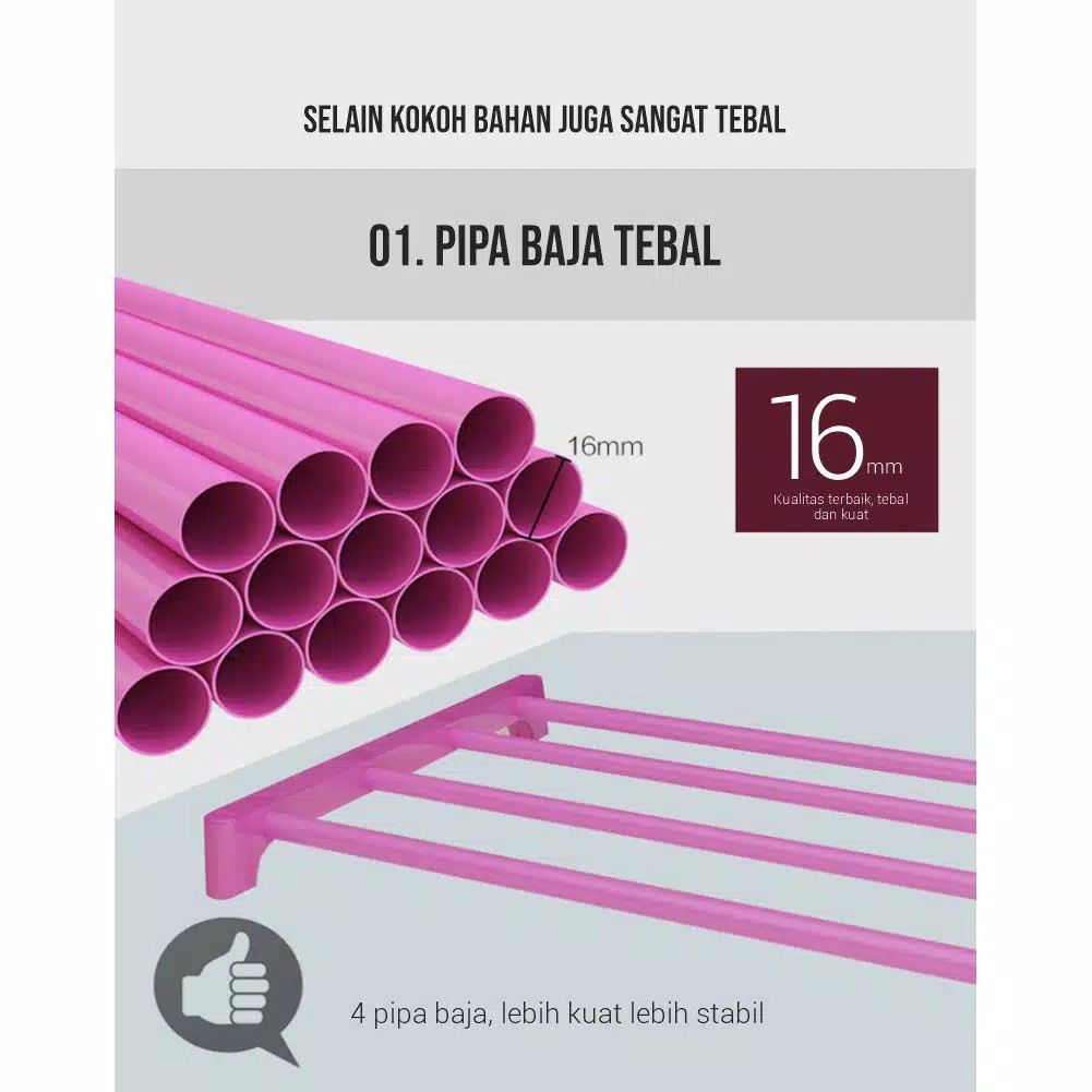 COD Termurah Stand Hanger Triangle Baju Minimalis Rack Storage Box Tempat Penyimpanan Gantung Pakaian Serbaguna GOSHOP88