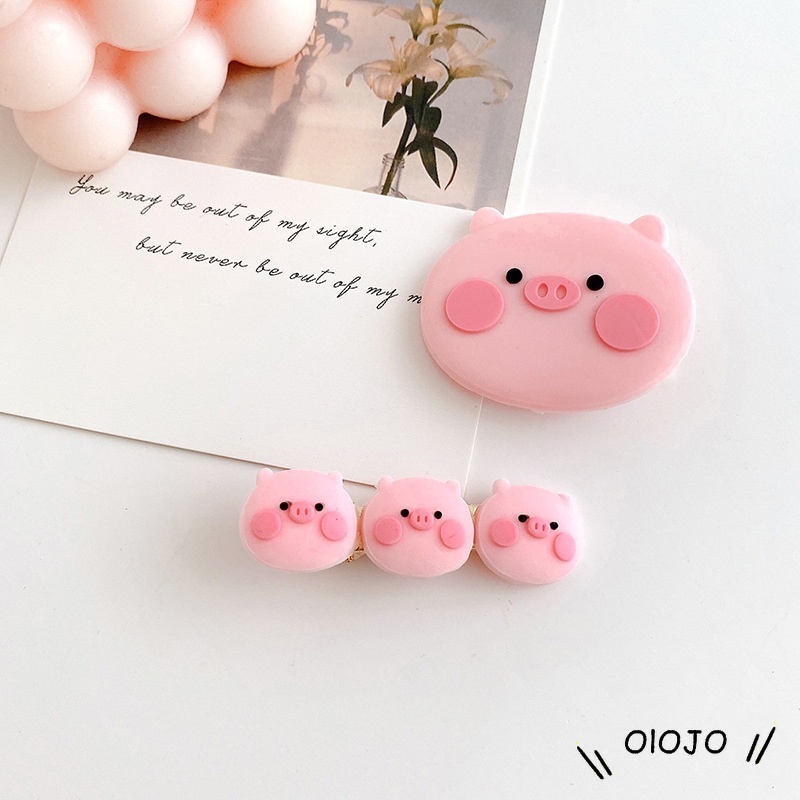 【COD】Cute Pink Piggy Hairpin Poni Rusak Rambut Aksesoris Rambut Gadis Bulang Hadiah