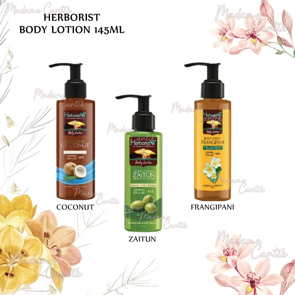 ✿ MADAME ✿ HERBORIST BODY LOTION COCONUT ZAITUN FRANGIPANI WHITENING 145ML ORIGINAL