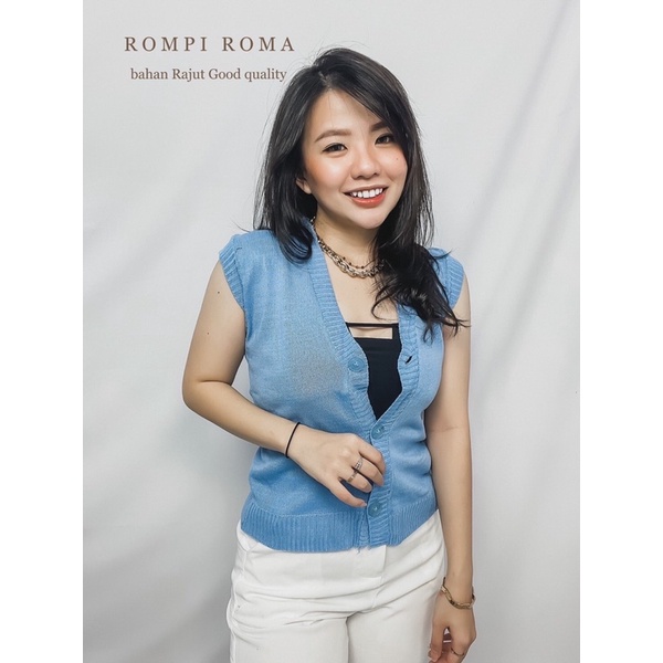 MDLV ~ BAJU RAJUT ROMPI ROMA (TANPA DALAMAN) BG // ROMPI RAJUT CEWEK // FASHION WANITA