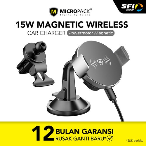 Micropack Car Charger Magnetic Wireless 15 Watt Powermotor Magnetic