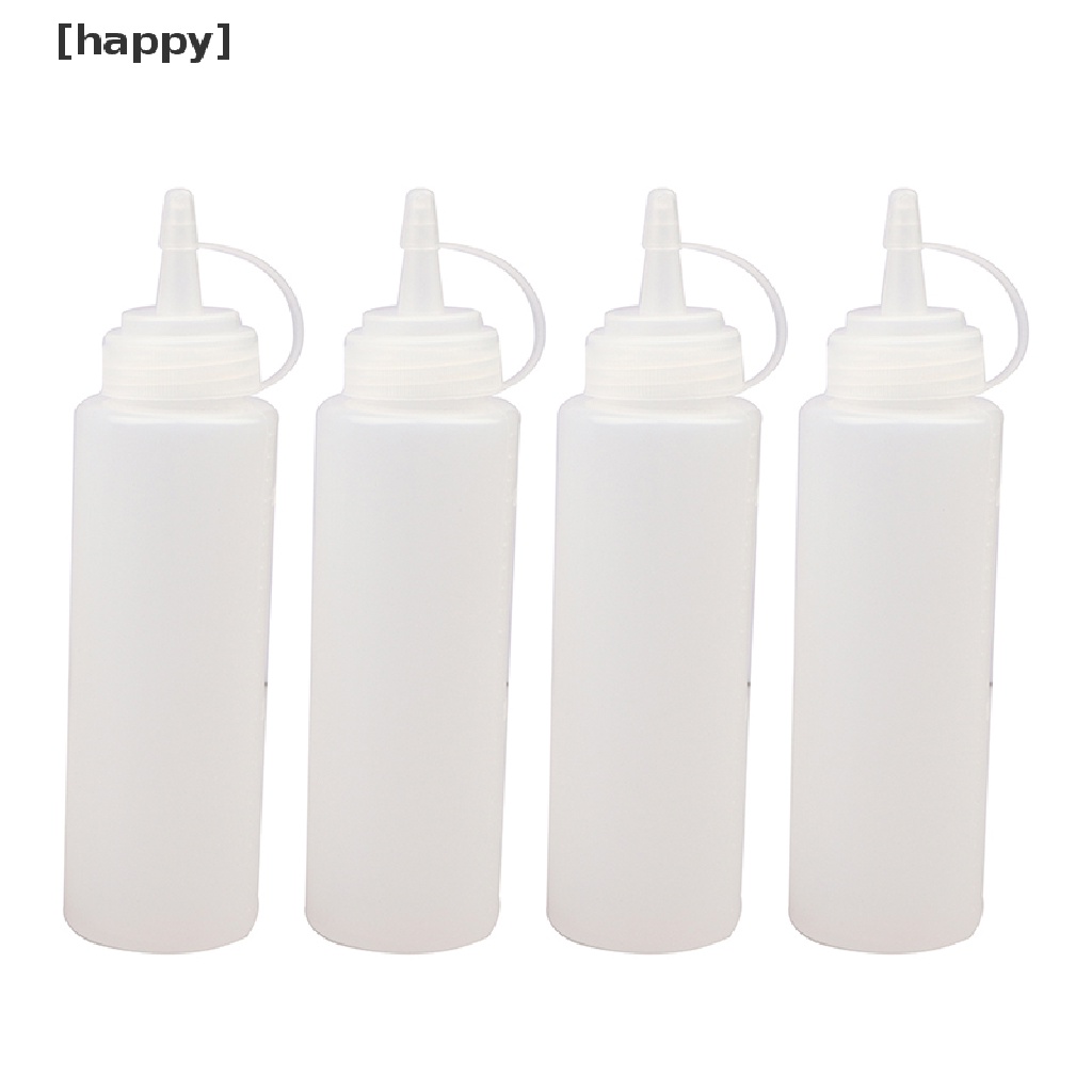 4pcs Botol Dispenser Saus Salad / Kecap Model Remas