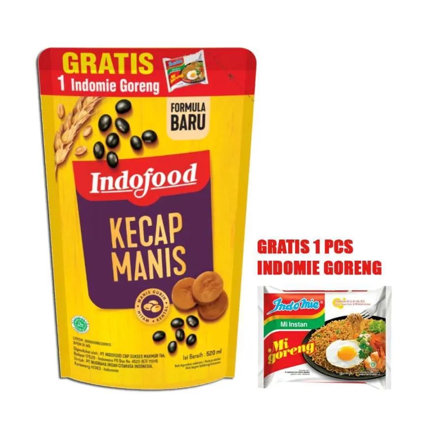 

Kecap Indofood Manis 520 ML Pc + Free 1 Pc Indomie Goreng Spesial