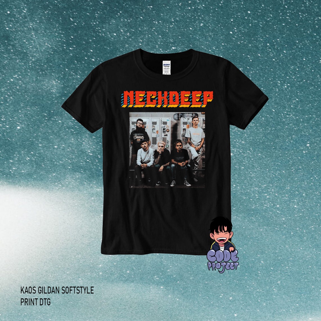 KAOS NECK DEEP - baju neck deep - kaos gildan neck deep - kaos band neck deep - gildan