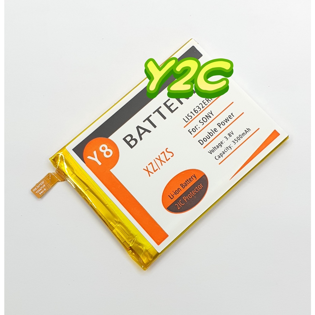 BATERAI DOUBLE POWER Y8 XPERIA XZ / XZS / LIS1632ERPC / BATRE / BATERE / BATRAI / BATREI / BATU