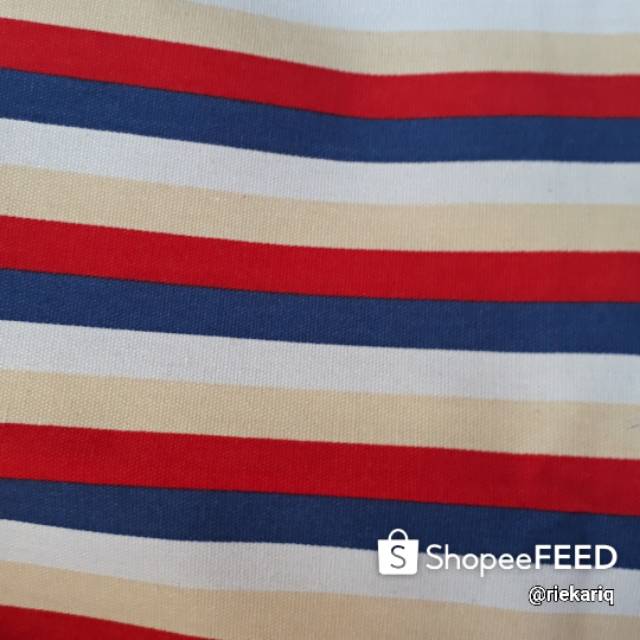 Kain kanvas motif salur pelangi besar