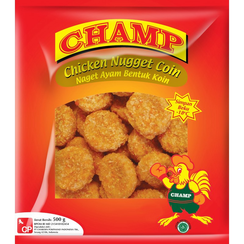 

CHAMP Chicken Nugget Coin, Naget Ayam Bentuk Koin 500gram