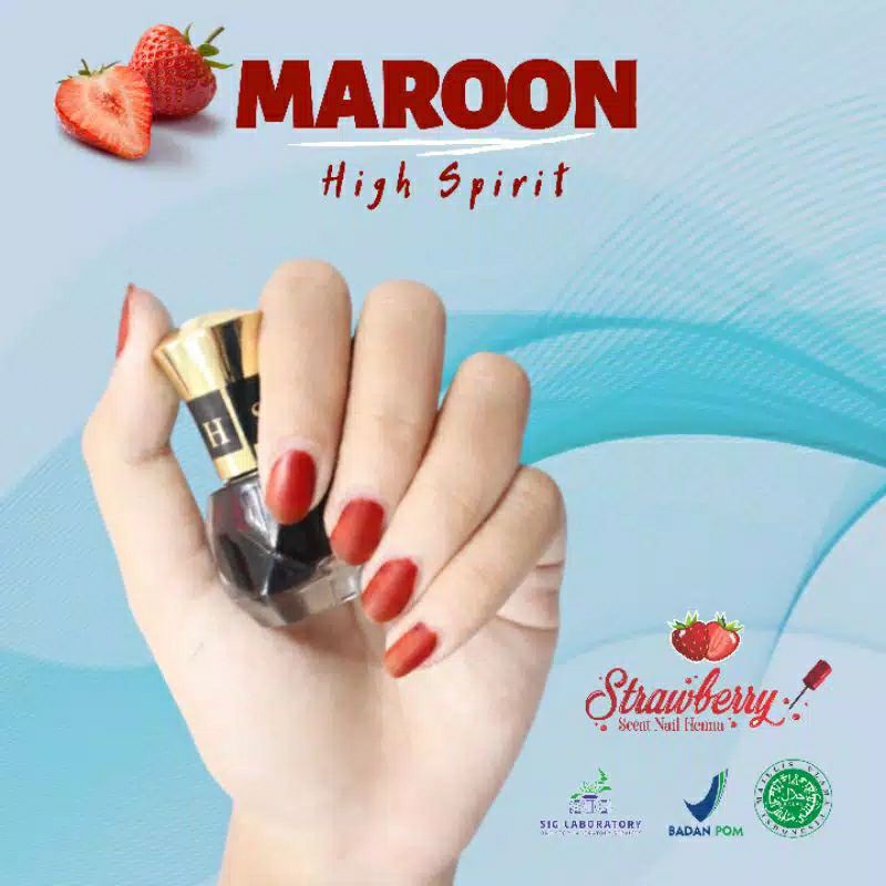 Kutek Henna STRAWBERRY Naill Henna  Kutek Halal Kemasan 5ml