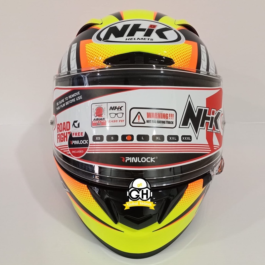 HELM NHK GP R TECH STREET ULTRA GP EDITION R44 BLACK YELLOW GLOSSY