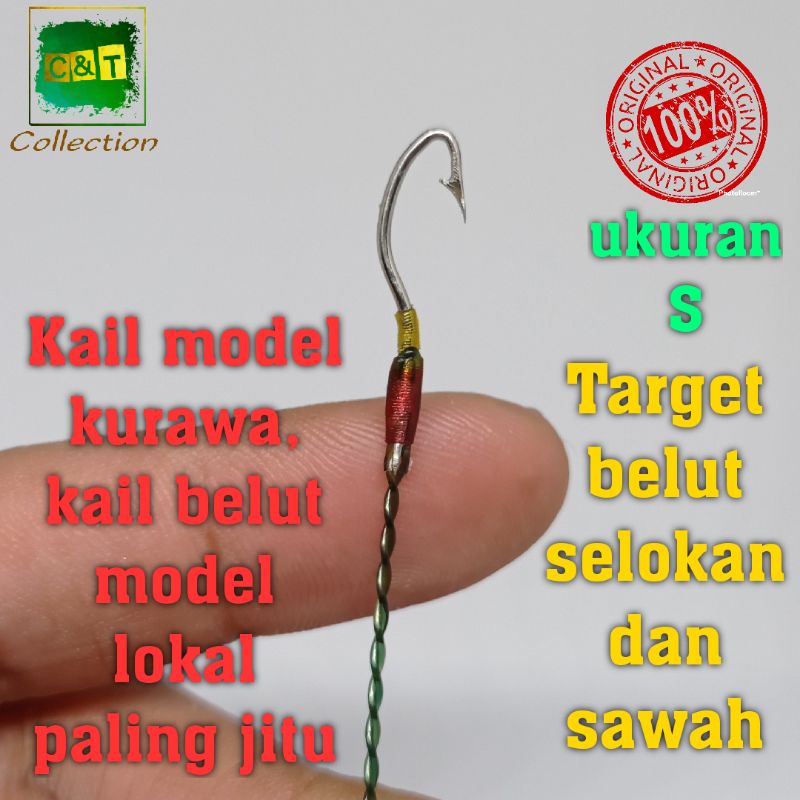 Kail Pancing Urek Belut Pancing Belut Kail Belut India Bahan Baja Model Kurawa Ukuran S