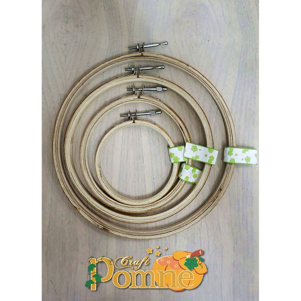 Embroidery Hoop &amp; Frame Wood / Pembidangan Kayu / Kayu Sulam / Pemidangan