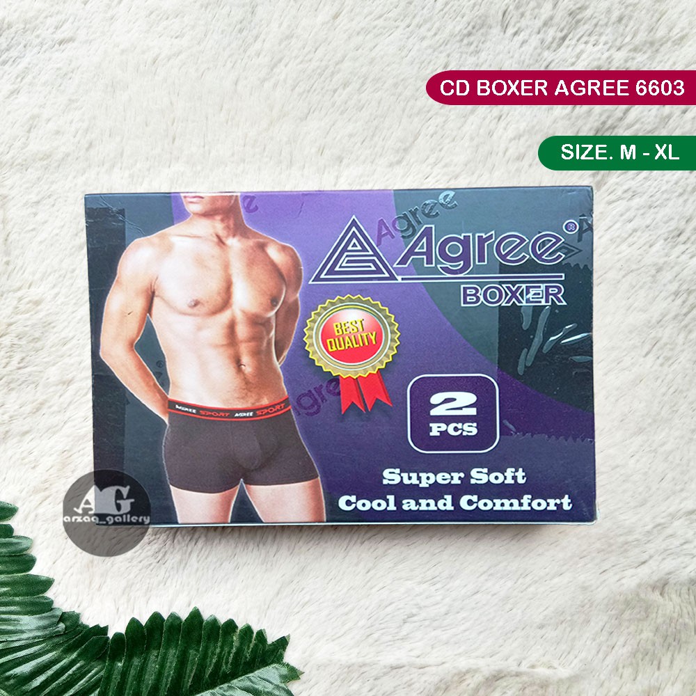 [ 2 pcs ]Cd Boxer agree  6603 Cd Pria Dewasa Pakaian Dalam Pria Dewasa | Boxer Pria Supersoft | Celana Dalam Pria | Boxer | Pakaian Dalam Wanita