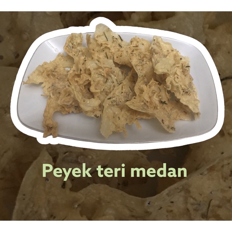 

Cemilan mamak kami Peyek teri medan toples 2 liter isi 150 gram toples 4 liter isi 350 gram