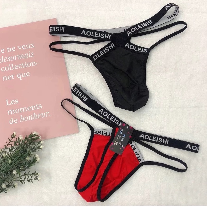 (COD) G String Pria Sexy hot transparan Low Waist Celana Dalam Pria T-Back Thong Ukuran Besar Y060