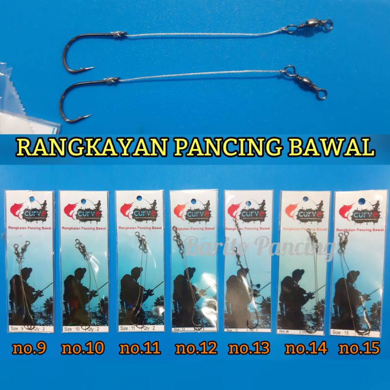 Rangkayan Pancing Bawal kail rakitan bawal
