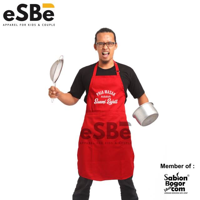 APRON SUAMI/APRON/CELEMEK/APRON MASAK/APRON COUPLE /APRON CHEF/APRON SABLON/APRON DRILL