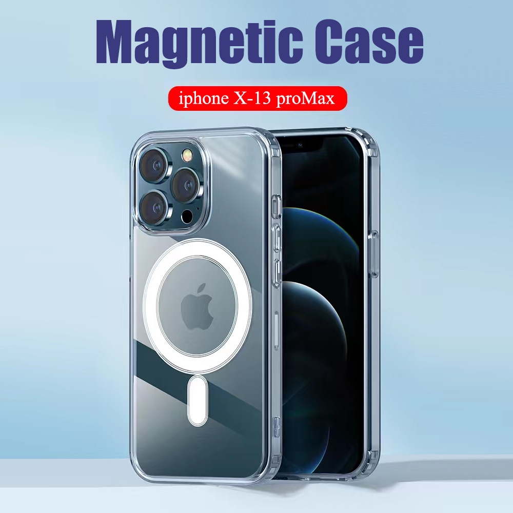 Magsafe Case Wireless Charging Magnetic Case Untuk Iphone X XR XS MAX 11 12 13 Mini pro Max