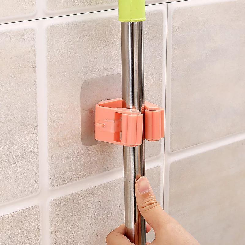 MurmerOfficial R076 Penyangkut Ganggang Sapu // Gangang Pel // Mop Holder Bathroom Wall Sticker Penjepit Peralatan Pel Lantai Sapu Rumah Kamar Cod