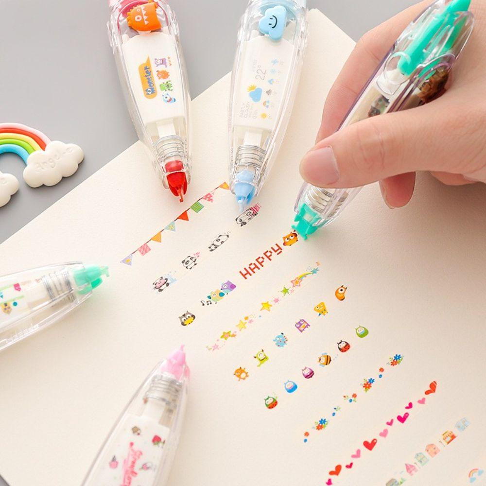 Mxbeauty Pita Koreksi Hewan Bunga Scrapbook Pasokan Sekolah Hand Diary Tipe Press