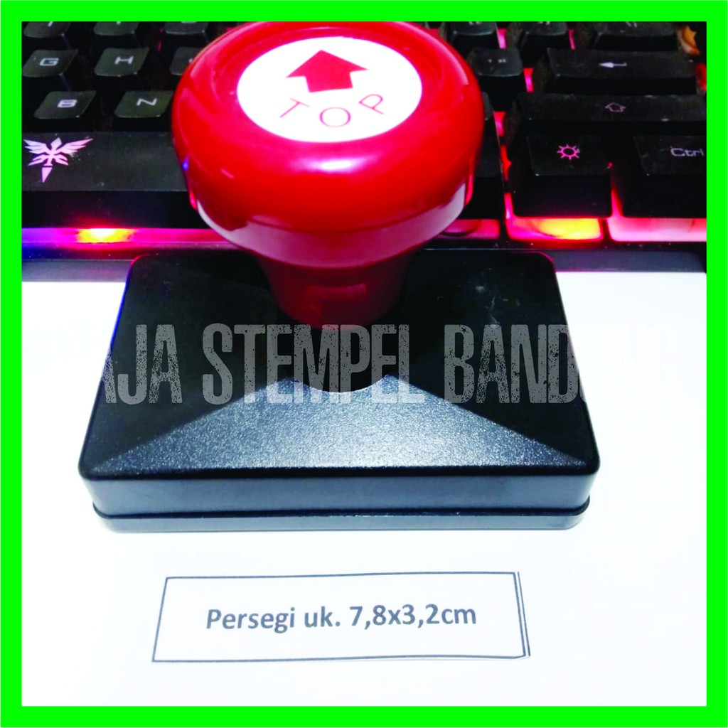 

Stempel Flash Persegi Ukuran 7,8x3,2cm nama tandatangan, lunas stample, stemple onlineshop, stampel