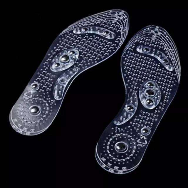 Alas Kaki Sepatu Magnetic Silikon Therapy Transparent Shoe Pad Insole Magnet