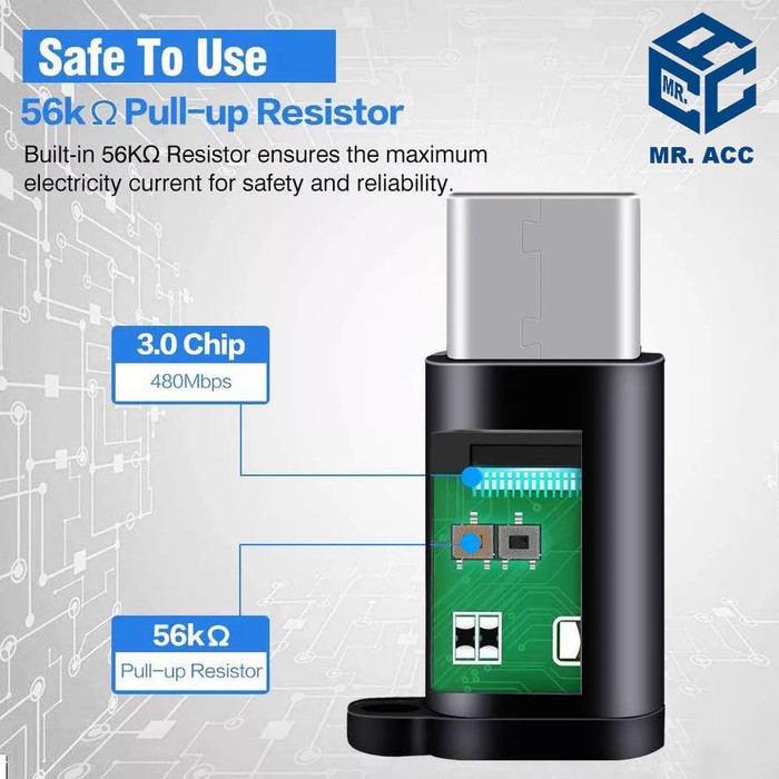 PREMIUM CONVERTER MICRO TO TYPE C ADAPTER MICRO USB TO TYPE C MR.ACC - BC