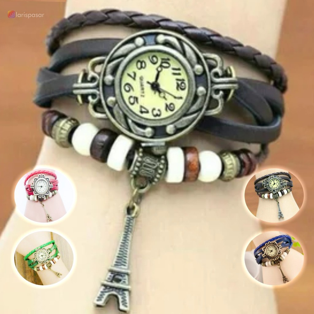 JAM TRIBAL MURAH JAM TANGAN TALI GELANG TRIBAL VINTAGE ETNIK / JAM ETNIK TERMURAH SHOPEE