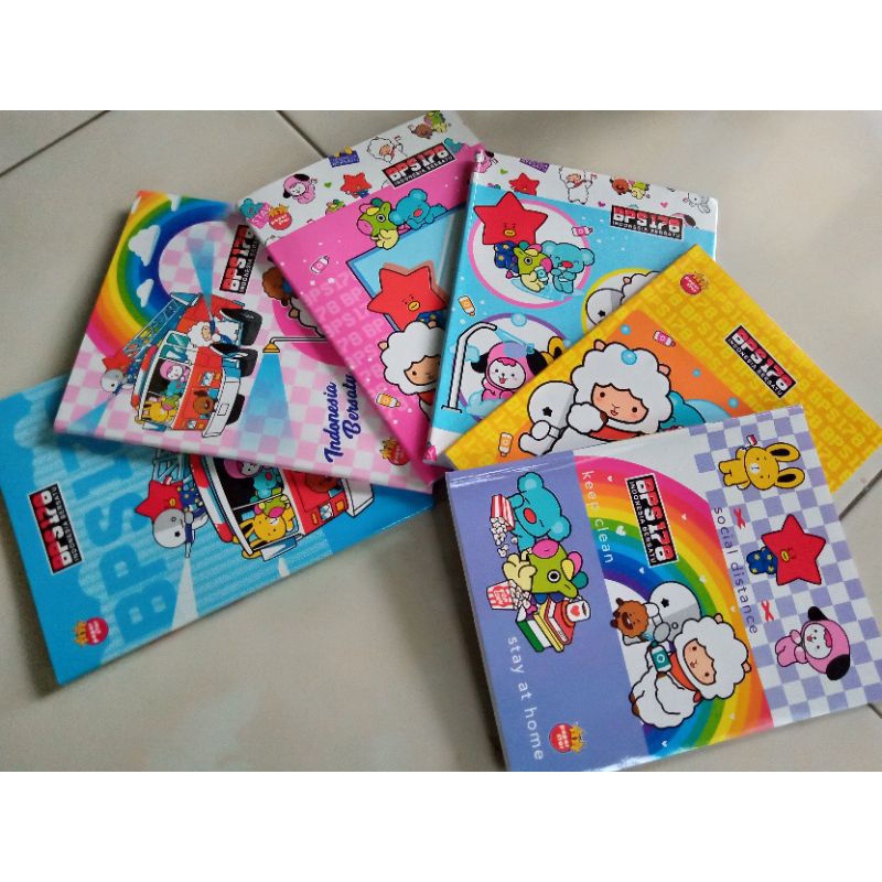 Buku Tulis isi 58 Motif BTS/BT21