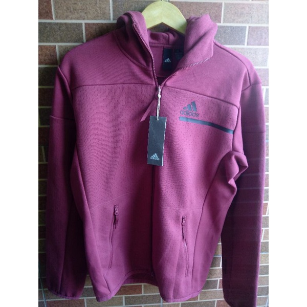 Jaket Adidas ZNE Full Zip Hoodie Maroon Original