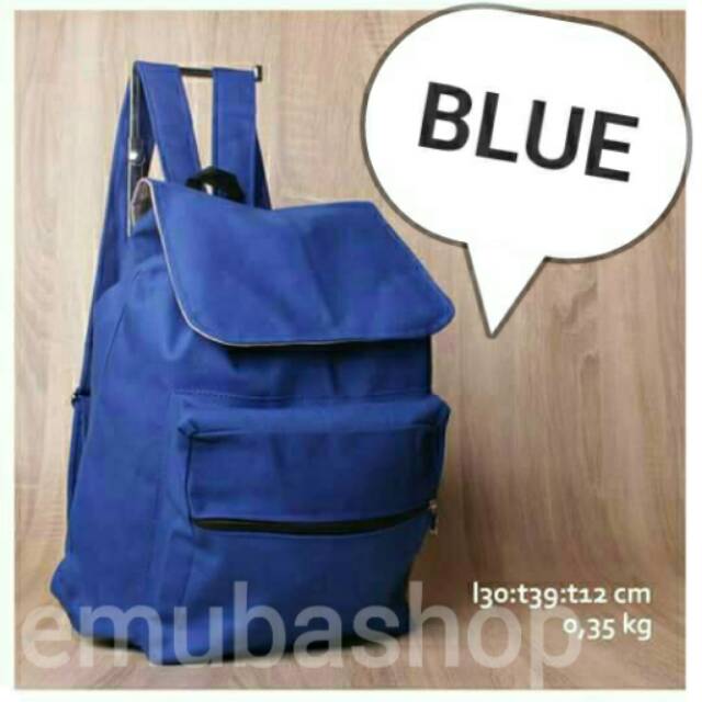 Tas Punggung | Tas Wanita | Ransel Kanvas | Ransel Wanita | Tas Kanvas Blue