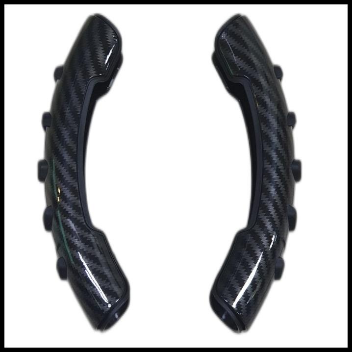 4D Cover Sarung Pelindung Stir Mobil Hitam Carbon Anti Slip
