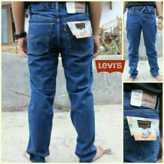 CELANA JEANS PRIA STANDAR REGULER PREMIUM BASIC 28 - 38 bisa COD Hitam Abu Birumuda Biru Biowash Blueblack