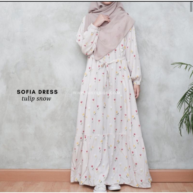 sofia dress tulip snow size xl sistrside