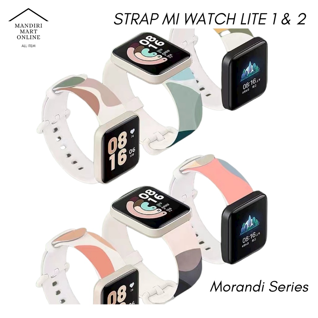 Strap Mi Watch Lite 1 2 Morandi Tali Pengganti Xiaomi Mi Watch Lite 1 2 TPU Silicone Print Motif MORANDI
