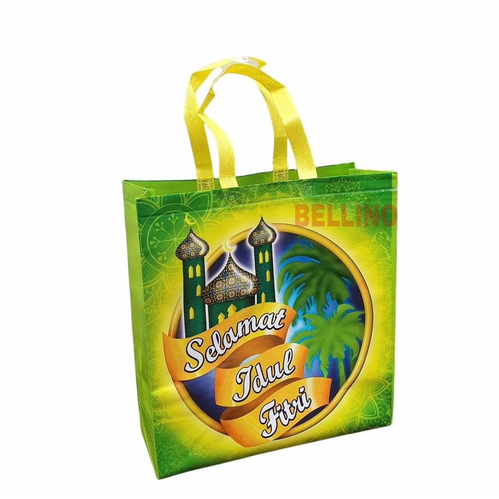 Tas Lebaran Idul Fitri Goodie Bag Tas Bingkisan Lebaran Premium Bahan Tebal Waterproof Ukuran 38x35 Tas Lebaran Laminasi Muat Banyak