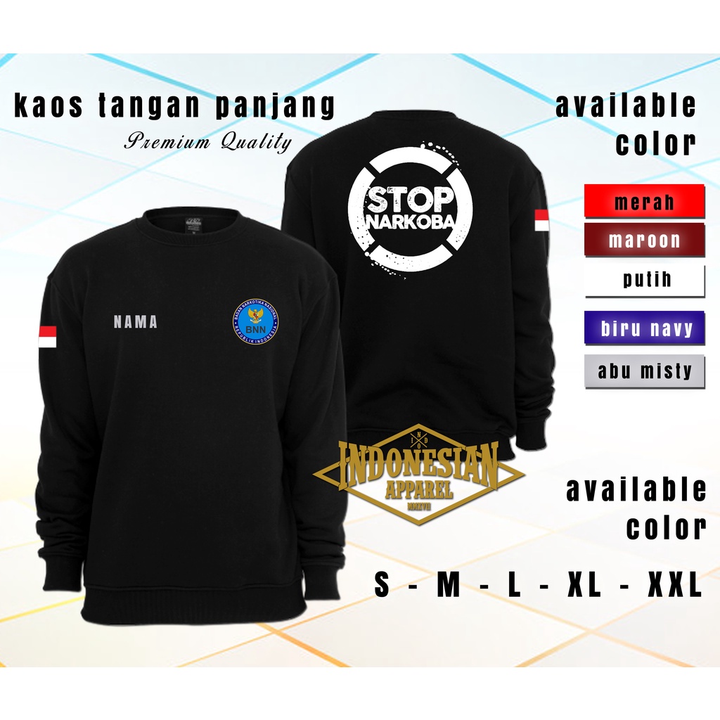 Kaos Polisi BNN Premium Stop Narkoba